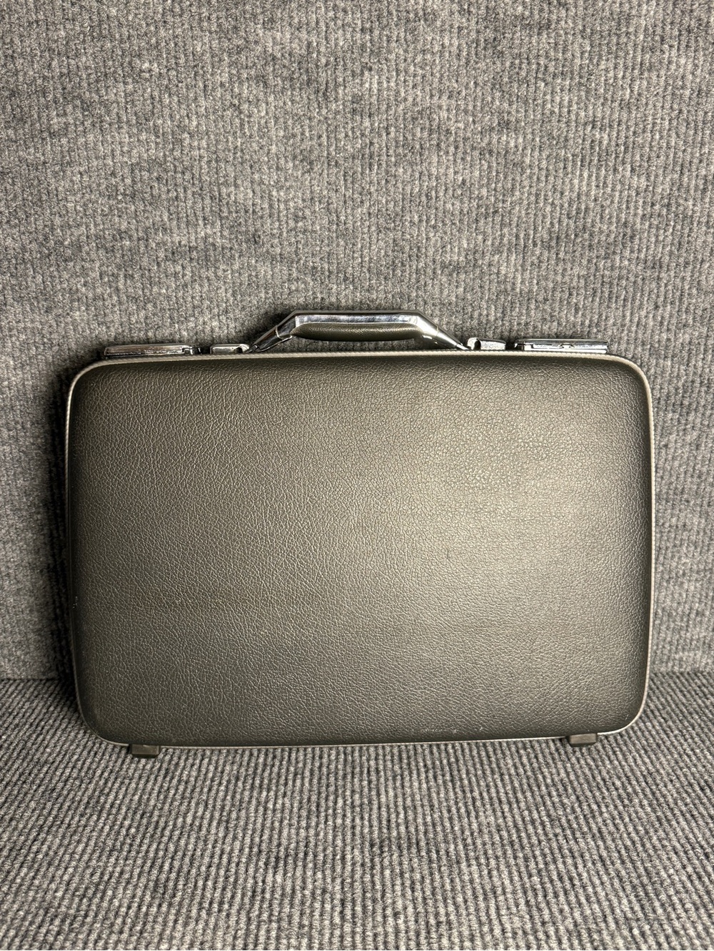 Vintage American Tourister Tiara Hardshell Briefcase Attache Case Charcoal Gray